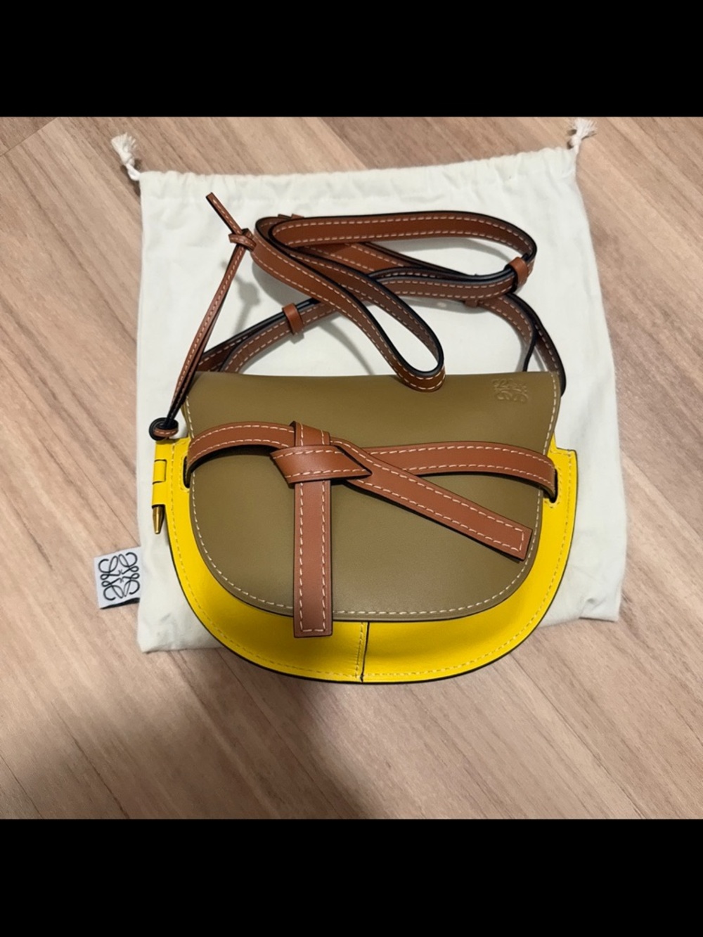 Loewe Small Leather Gate Saddle Crossbody Bag